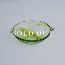 デッドストックのガラス 耳付リーフボウル GR 売り切れ