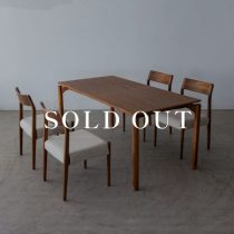 アウトレット家具の［現品SALE］EDDA ダイニング5点セット ダイニングテーブル155+ チェア（ チーク・アカシア - オイル） 売り切れ