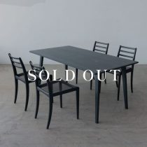 アウトレット家具の［現品SALE］ELEGANCE ダイニング5点セット 160テーブル - チェア（BK）＋クッション 売り切れ