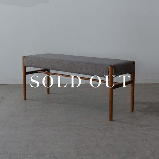 ［アップサイクル品］EDDA ダイニングベンチ（カバー張り替え）売り切れ