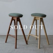 キッチンに最適なスリムハイスツール(ミナ ペルホネン tambourine/座面高630mm/木部ナチュラル&ブラウン)売り切れ