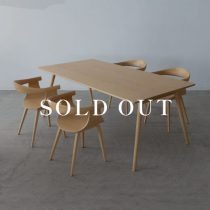 アウトレット家具の［現品SALE］Nagi ダイニング5点セット-ダイニングテーブル＋アームチェア（オーク材-ウレタン塗装NP色）売り切れ