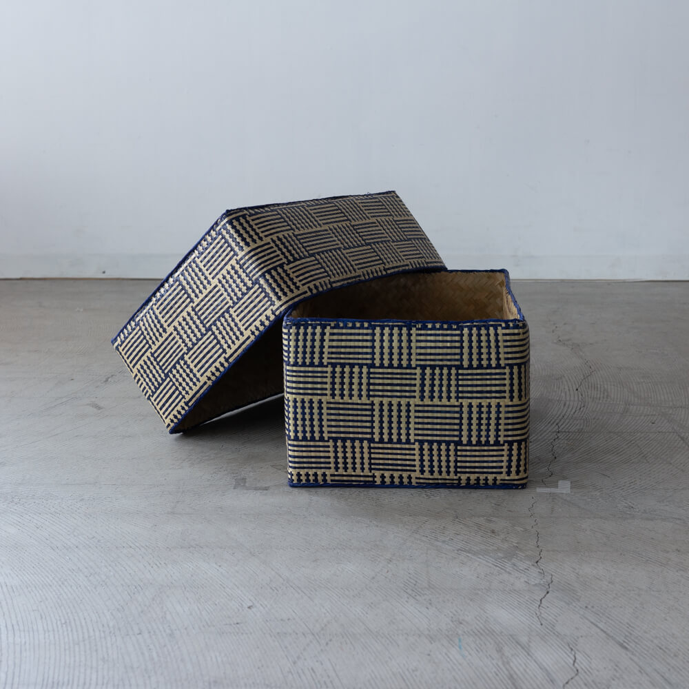 チヒ カラフル長方形箱 (蓋付) 特大【G】