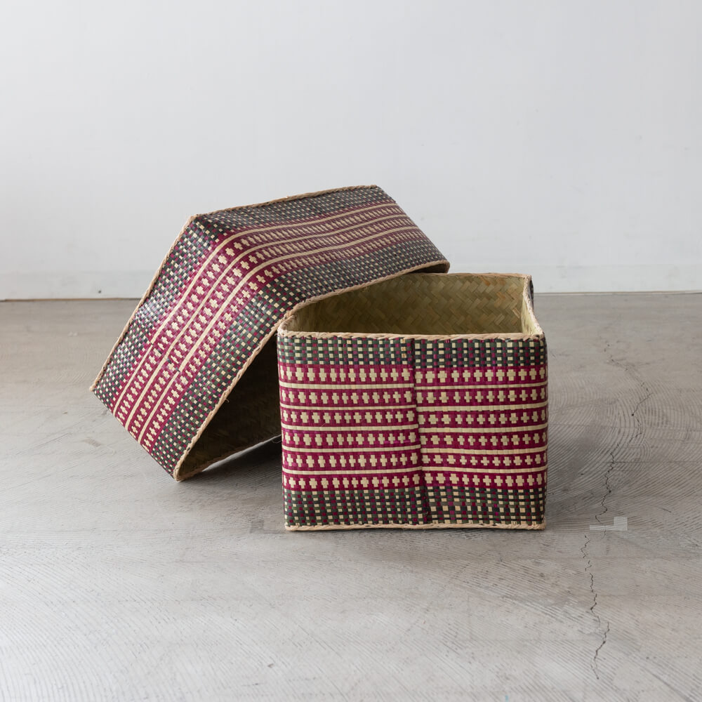 チヒ カラフル長方形箱 (蓋付) 特大【D】