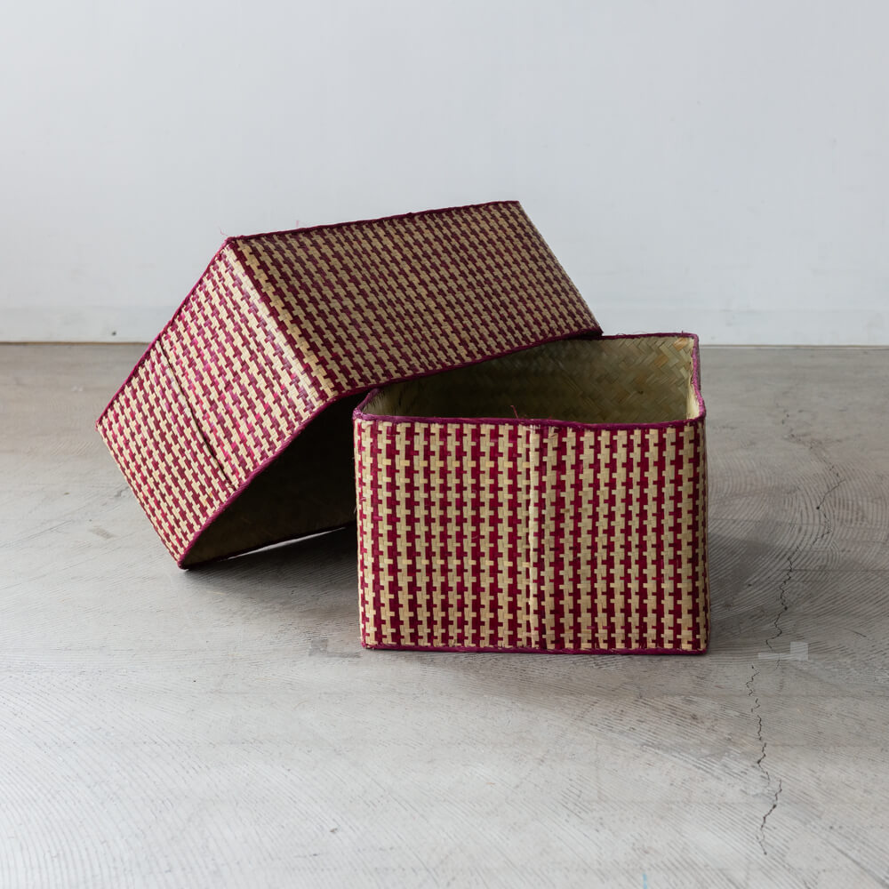 チヒ カラフル長方形箱 (蓋付) 特大【F】