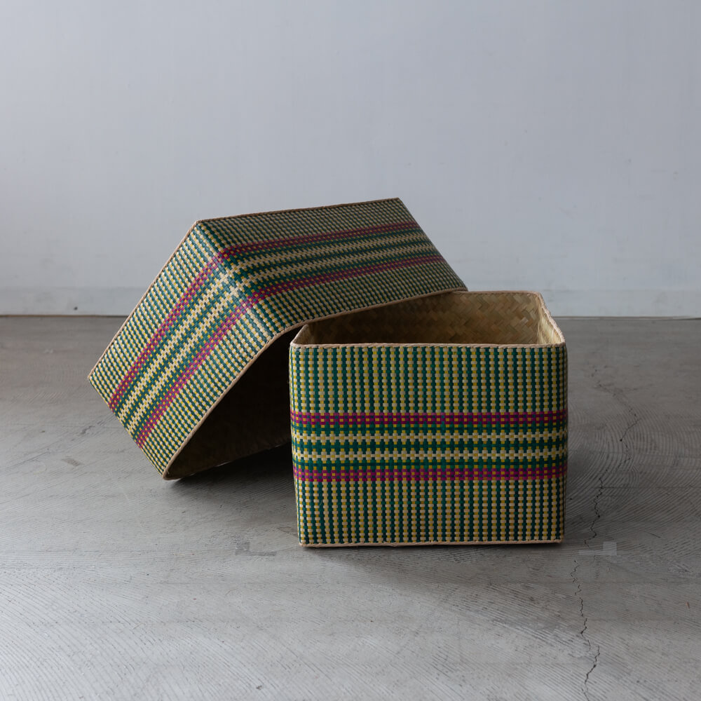 チヒ カラフル長方形箱 (蓋付) 特大【J】