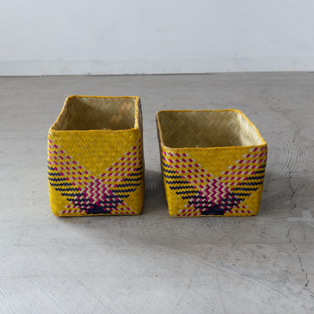 チヒ カラフル長方形箱 (蓋付) M【E】