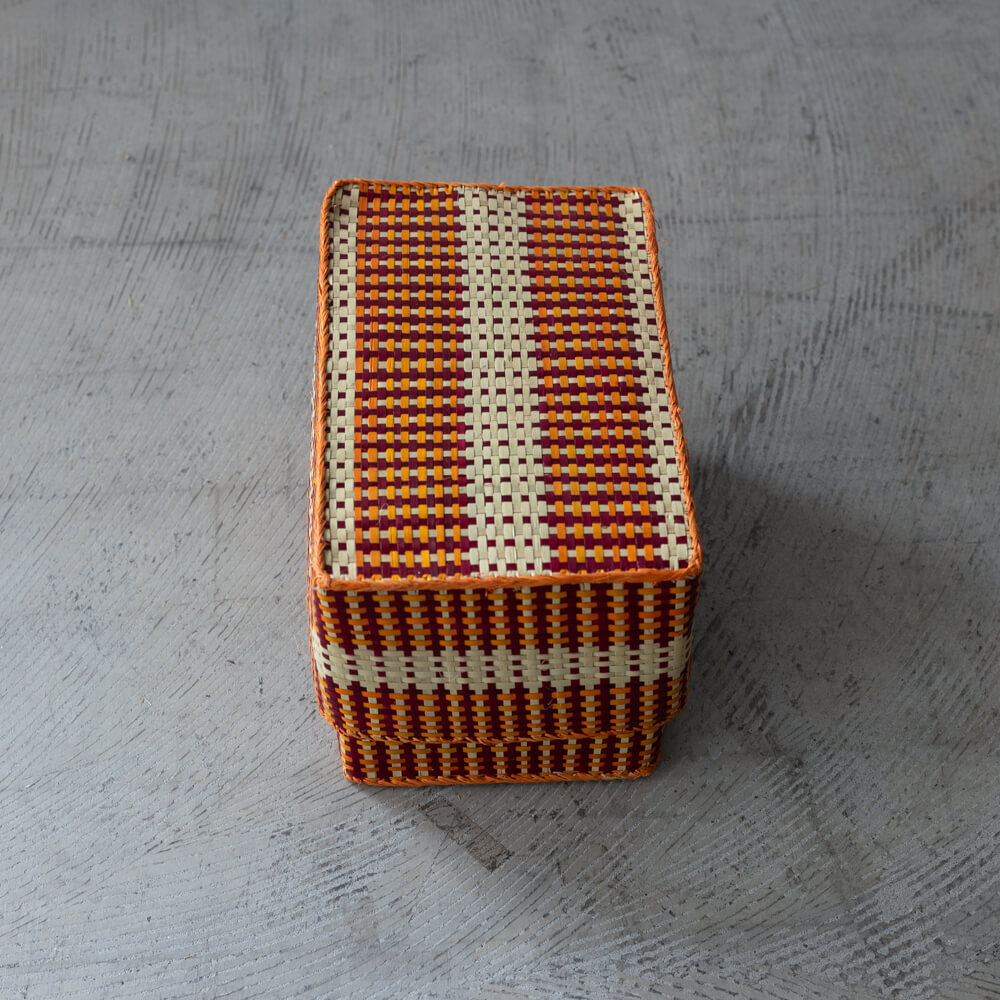 チヒ カラフル長方形箱 (蓋付) M【I】