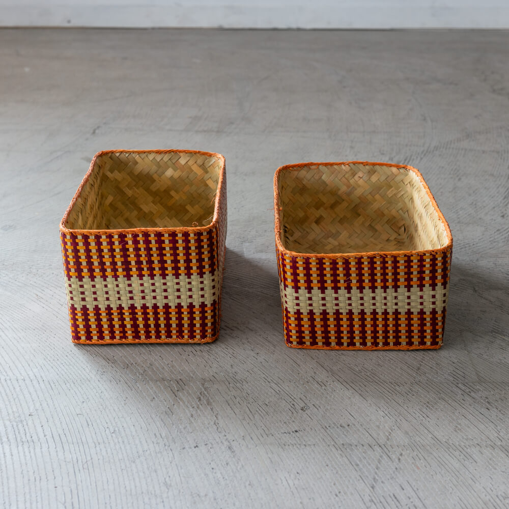 チヒ カラフル長方形箱 (蓋付) M【I】