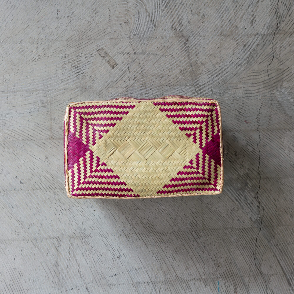 チヒ カラフル長方形箱 (蓋付) M【J】