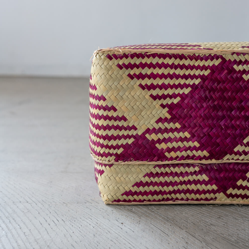 チヒ カラフル長方形箱 (蓋付) M【J】