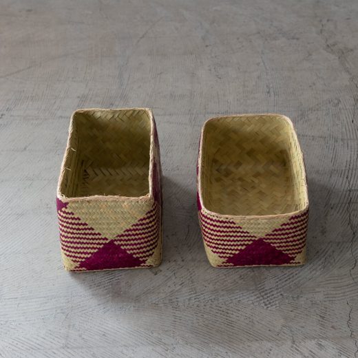 チヒ カラフル長方形箱 (蓋付) M【J】