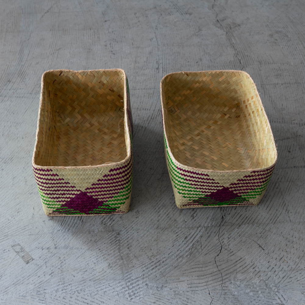 チヒ カラフル長方形箱 (蓋付) M【B】