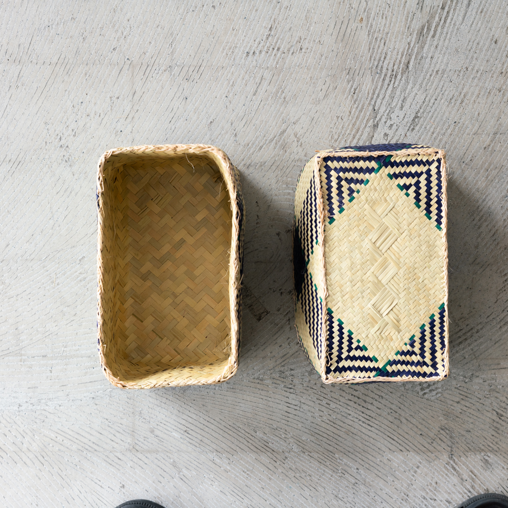 チヒ カラフル長方形箱 (蓋付) S 【F】