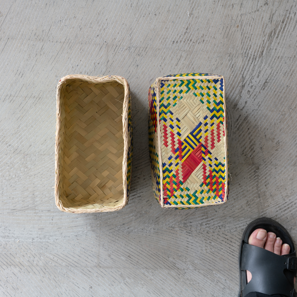 チヒ カラフル長方形箱 (蓋付) S 【E】