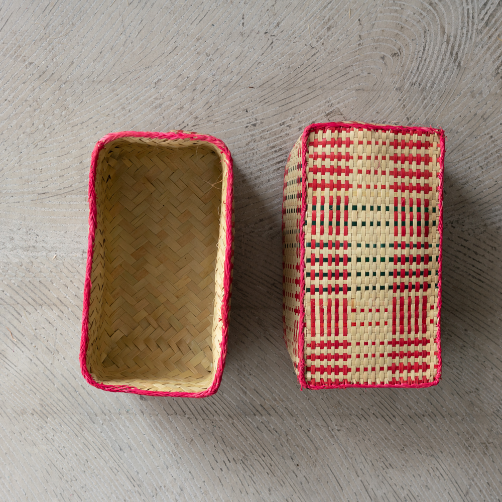 チヒ カラフル長方形箱 (蓋付) S 【D】