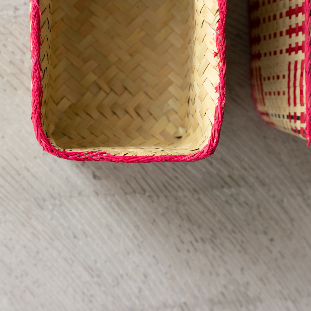 チヒ カラフル長方形箱 (蓋付) S 【D】