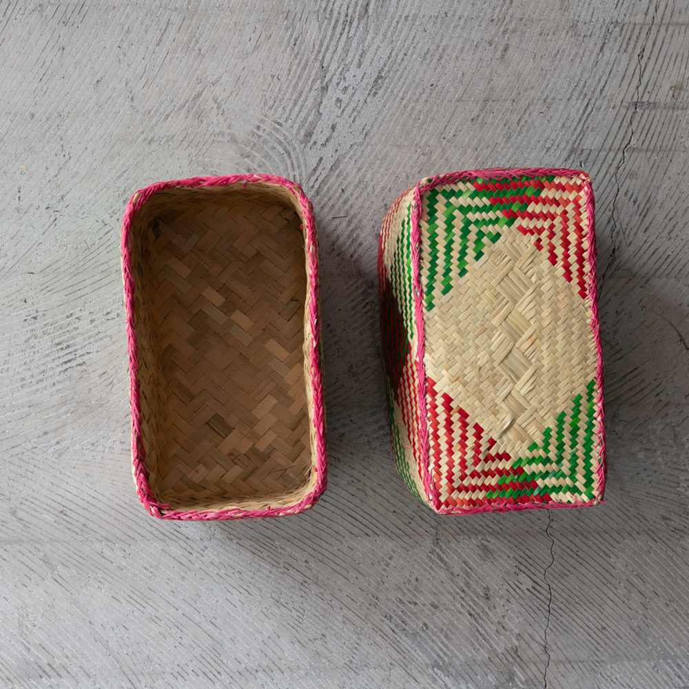 チヒ カラフル長方形箱 (蓋付) S 【H】