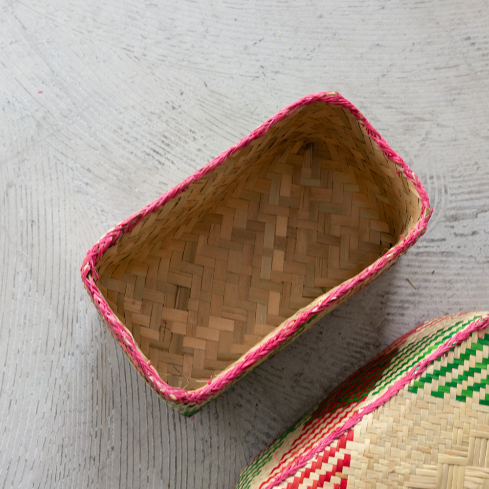 チヒ カラフル長方形箱 (蓋付) S 【H】