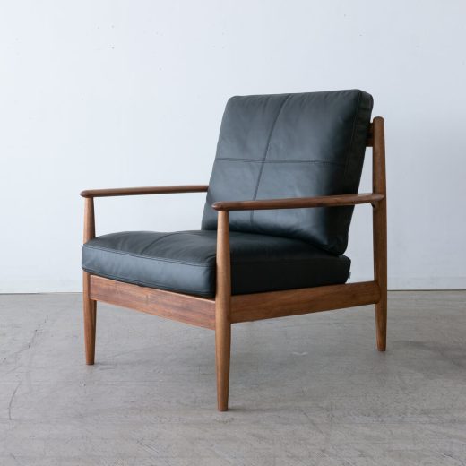 ［現品SALE］EDDA 1Pソファ S2レザー ブラック LS30301A