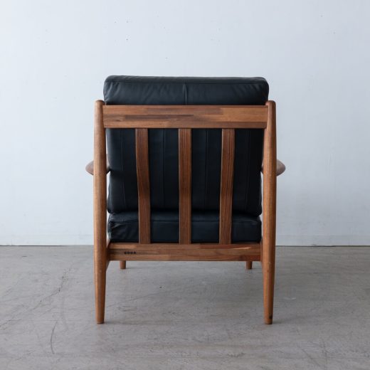 ［現品SALE］EDDA 1Pソファ S2レザー ブラック LS30301A