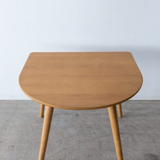 ［現品SALE］ダイニングテーブル ルネット90 ホワイトオーク突板/ ラバー無垢材
