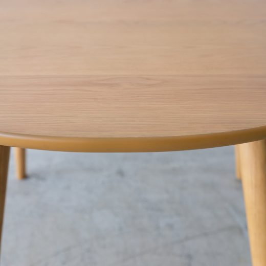 ［現品SALE］ダイニングテーブル ルネット90 ホワイトオーク突板/ ラバー無垢材
