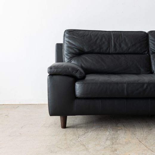 ［現品SALE］SALSA ソファ W2000 ハイバック 本革ブラック（SA）LS74102A-PD6S2-20