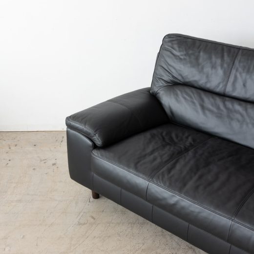 ［現品SALE］SALSA ソファ W2000 ハイバック 本革ブラック（SA）LS74102A-PD6S2-20