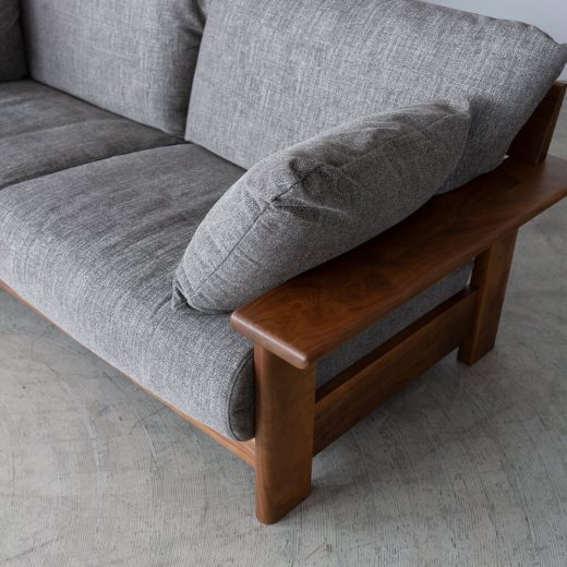 ［現品SALE］ソファ LC636-LJ39 WN-WN ウォールナット材 F953（ナガノインテリア）