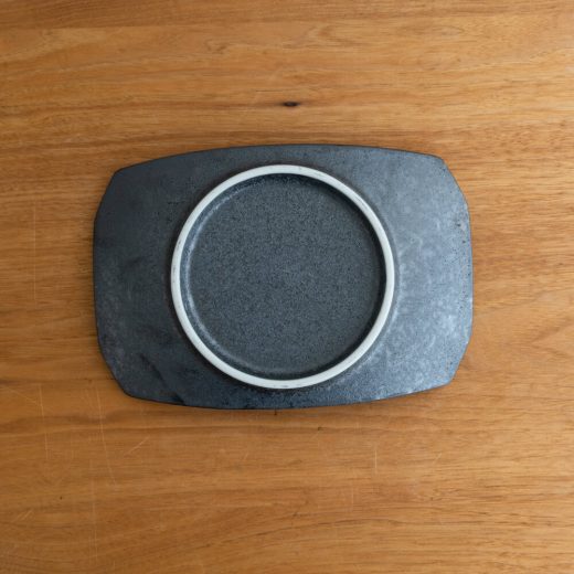 【WEB限定】炭曜変 長角8寸皿 -器市-