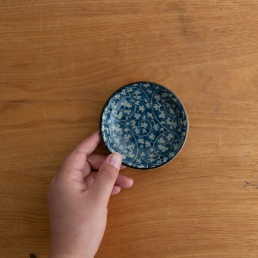 【WEB限定】益子唐草 染付3寸皿 -器市-