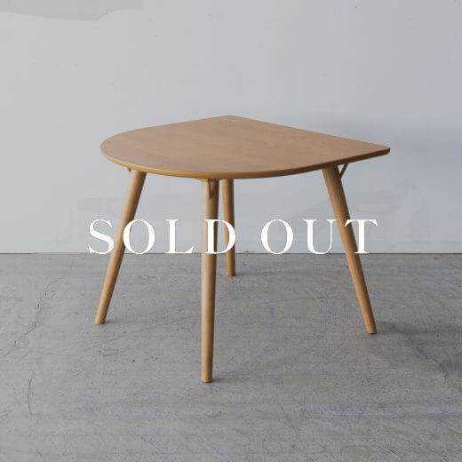 アウトレット家具の［現品SALE］ダイニングテーブル ルネット90 ホワイトオーク突板- ラバー無垢材 売り切れ
