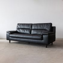 アウトレット家具の［現品SALE］SALSA ソファ W2000 ハイバック 本革ブラック（SA）LS74102A-PD6S2-20