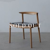 アウトレット家具の［現品SALE］BRIDGE ライトサイドチェア［NA］ 座面：R2ブラック（革）売り切れ