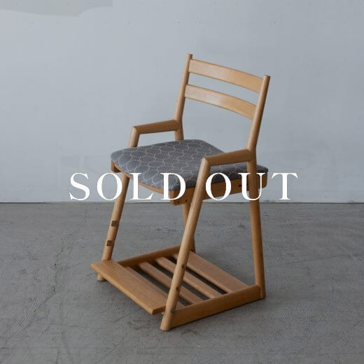 ［アップサイクル品］日進木工 KIDSチェア オーク材 - ウレタン塗装 ミナペルホネン tambourine - if1079 売り切れ