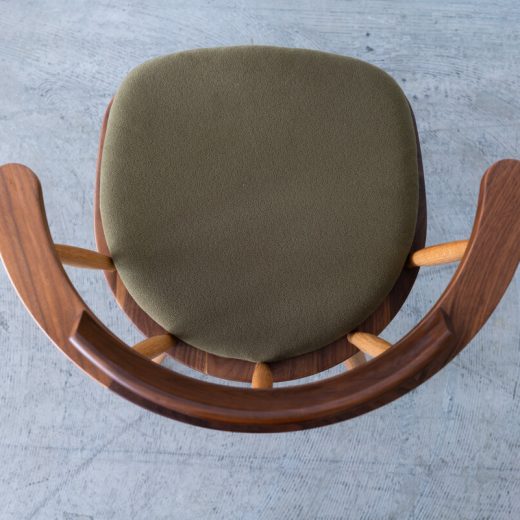 ［現品SALE］B品 回転チェア DC341-0W(WN/RO-CL)ウォールナット-レッドオーク/ ウレタン（ナガノインテリア）