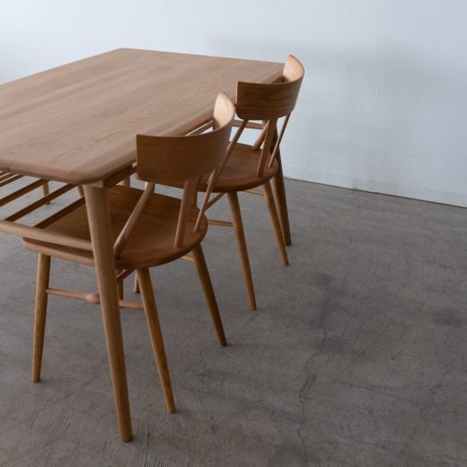 【展示品廃盤特価】Cielo ダイニング4点セット テーブル / シンチェア×2 / ベンチ（ホワイトオーク無垢材 オイル仕上げ）