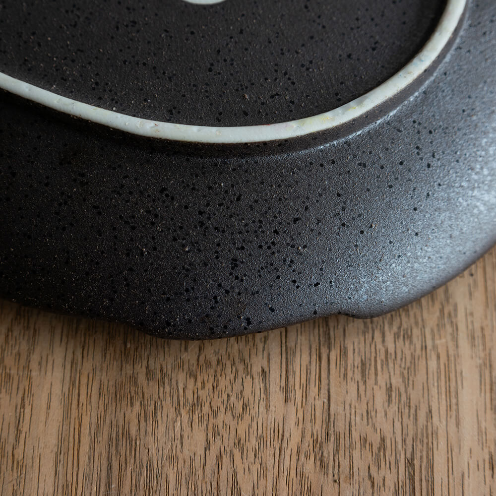 【WEB限定】葉型皿 (大) アメ釉 -器市-