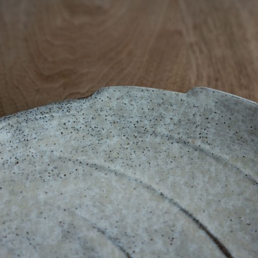 【WEB限定】葉型皿 (大) 白釉 -器市-