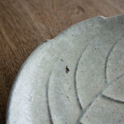 【WEB限定】葉型皿 (大) 白釉 -器市-