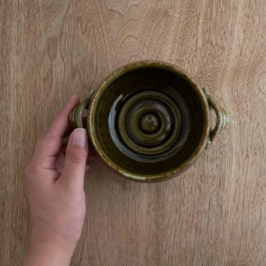 【WEB限定】イラボ織部 耳付ポット -器市-