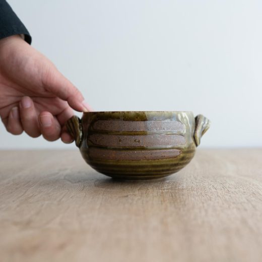 【WEB限定】イラボ織部 耳付ポット -器市-