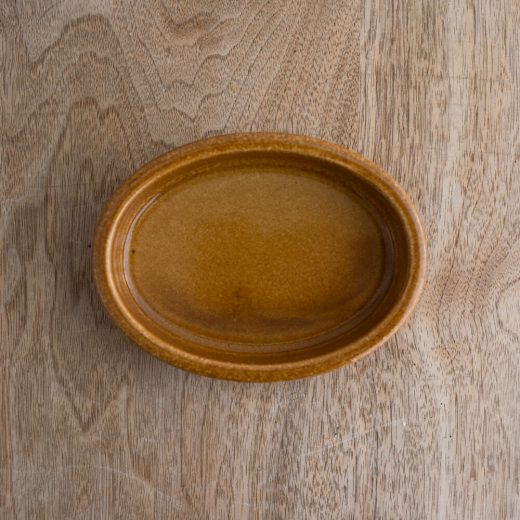 【WEB限定】オーバルパイ皿 アンバー -器市-