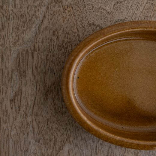 【WEB限定】オーバルパイ皿 アンバー -器市-