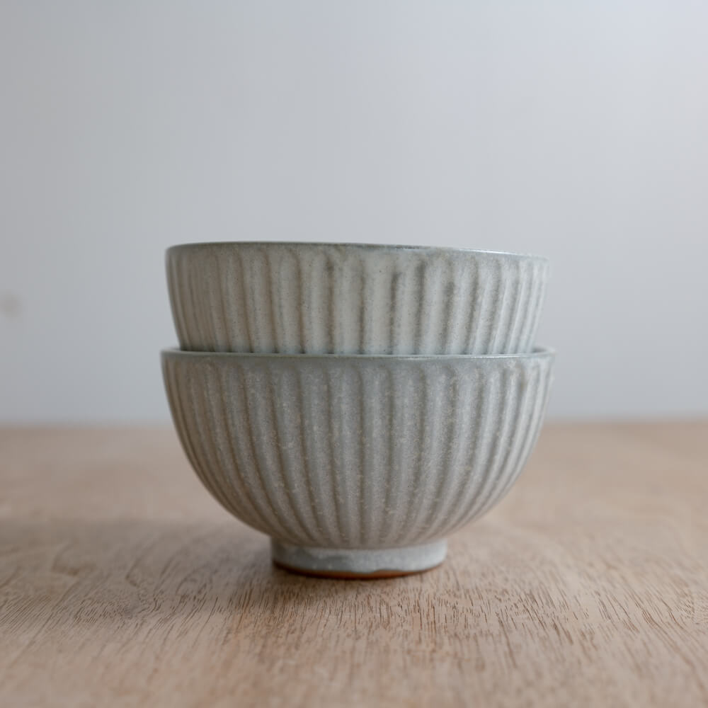 【WEB限定】しのぎ軽量茶碗 白 -器市-