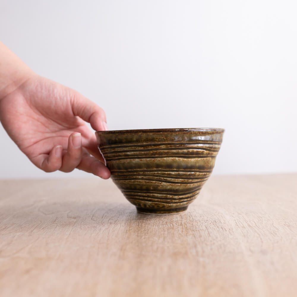 【WEB限定】イラボ織部茶漬け碗 -器市-