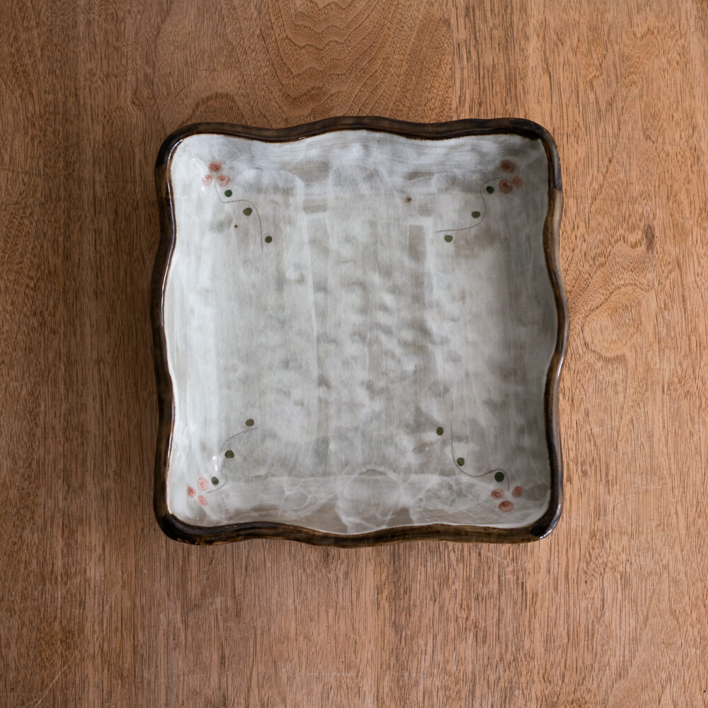 【WEB限定】木の実 菓子鉢 (角) -器市-