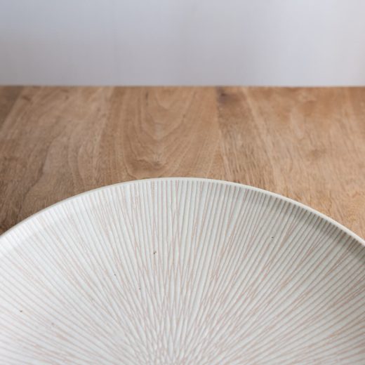 【WEB限定】刻み乱十草 白 尺皿 -器市-