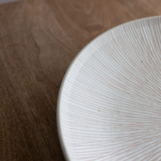 【WEB限定】刻み乱十草 白 尺皿 -器市-